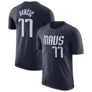 Wholesale Cheap Men's Dallas Mavericks #77 Luka Doncic Navy 2022-23 Statement Edition Name & Number T-Shirt