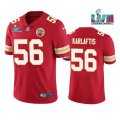 Wholesale Cheap Men's Kansas City Chiefs #56 George Karlaftis Red Super Bowl LVII Patch Vapor Untouchable Limited Stitched Jersey