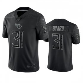 Wholesale Cheap Men\'s Tennessee Titans #31 Kevin Byard Black Reflective Limited Stitched Football Jersey