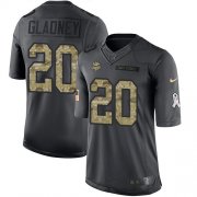 Wholesale Cheap Nike Vikings #20 Jeff Gladney Black Men's Stitched NFL Limited 2016 Salute to Service Jersey