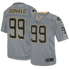 Wholesale Cheap Nike Rams #99 Aaron Donald Lights Out Grey Men\'s Stitched NFL Elite Jersey