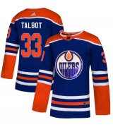 Wholesale Cheap Adidas Oilers #33 Cam Talbot Royal Blue Sequin Embroidery Fashion Stitched NHL Jersey
