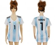 Wholesale Cheap Women's Argentina #1 Romero Home Soccer Country Jersey