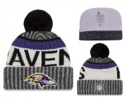 Wholesale Cheap NFL Baltimore Ravens Logo Stitched Knit Beanies 011