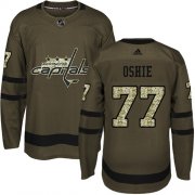 Wholesale Cheap Adidas Capitals #77 T. J. Oshie Green Salute to Service Stitched Youth NHL Jersey