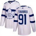 Wholesale Cheap Adidas Maple Leafs #91 John Tavares White Authentic 2018 Stadium Series Stitched Youth NHL Jersey