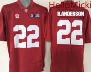 Wholesale Cheap Men's Alabama Crimson Tide #22 Ryan Anderson Red 2016 BCS patch College Football Nike Limited Jersey