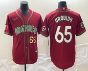 Wholesale Cheap Mens Mexico Baseball #65 Giovanny Gallegos Number 2023 Red World Classic Stitched Jersey