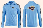 Wholesale Cheap NFL Los Angeles Rams Team Logo Jacket Light Blue