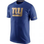 Wholesale Cheap Men's New York Giants Nike Royal Championship Drive Gold Collection Performance T-Shirt