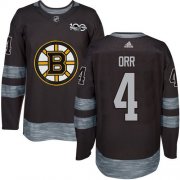 Wholesale Cheap Adidas Bruins #4 Bobby Orr Black 1917-2017 100th Anniversary Stitched NHL Jersey