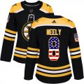 Wholesale Cheap Adidas Bruins #8 Cam Neely Black Home Authentic USA Flag Women's Stitched NHL Jersey
