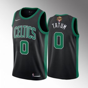 Wholesale Cheap Men\'s Boston Celtics #0 Jayson Tatum 2022 Black Finals Stitched Jersey