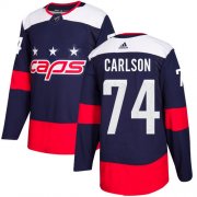 Wholesale Cheap Adidas Capitals #74 John Carlson Navy Authentic 2018 Stadium Series Stitched Youth NHL Jersey
