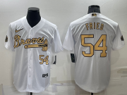 Wholesale Men's Atlanta Braves #54 Max Fried Number White 2022 All Star Stitched Cool Base Nike Jersey
