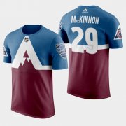 Wholesale Cheap Adidas Colorado Avalanche #29 Nathan Mackinnon Men's Burgundy 2020 Stadium Series T-Shirt