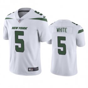 Wholesale Cheap Men\'s New York Jets #5 Mike White White Vapor Untouchable Limited Stitched Jersey