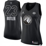 Wholesale Cheap Nike Minnesota Timberwolves #23 Jimmy Butler Black Women's NBA Jordan Swingman 2018 All-Star Game Jersey