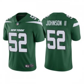 Wholesale Cheap Men\'s New York Jets #52 Jermaine Johnson II 2022 Green Vapor Untouchable Limited Stitched Jersey