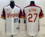 Wholesale Cheap Mens Venezuela Baseball #27 Jose Altuve Number 2023 White World Baseball Classic Stitched Jersey