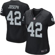 Wholesale Cheap Nike Raiders #42 Karl Joseph Black Team Color Women's Stitched NFL Elite Jersey