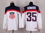 Wholesale Cheap 2014 Olympic Team USA #35 Jimmy Howard White Stitched NHL Jersey