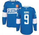 Wholesale Cheap Team Finland #9 Mikko Koivu Blue 2016 World Cup Stitched NHL Jersey