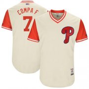 Wholesale Cheap Phillies #7 Maikel Franco Cream "Compa F" Players Weekend Authentic Stitched MLB Jersey