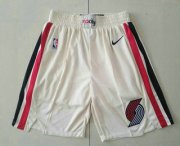 Wholesale Cheap Men's Portland Trail Blazers Cream 2020 City Edition NBA Swingman Shorts
