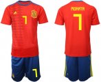 Wholesale Cheap Spain #7 Morata Home Soccer Country Jersey