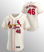 Wholesale Cheap Men's St. Louis Cardinals #46 Paul Goldschmidt Cream Flex Base Stitched MLB Jersey