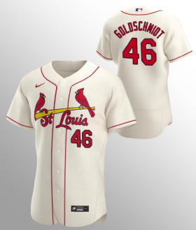 Wholesale Cheap Men\'s St. Louis Cardinals #46 Paul Goldschmidt Cream Flex Base Stitched MLB Jersey