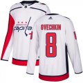 Wholesale Cheap Adidas Capitals #8 Alex Ovechkin White Road Authentic Stitched Youth NHL Jersey