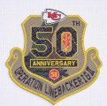 Wholesale Cheap Kansas City Chiefs 50th Anniversary of Operation Linebacker Patch
