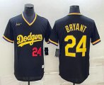 Wholesale Cheap Men's Los Angeles Dodgers #24 Kobe Bryant Number Black Stitched Pullover Throwback Nike Jersey1