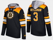 Wholesale Cheap Bruins #3 Lionel Hitchman Black Name And Number Hoodie