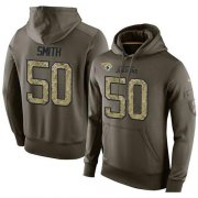 Wholesale Cheap NFL Men's Nike Jacksonville Jaguars #50 Telvin Smith Stitched Green Olive Salute To Service KO Performance Hoodie