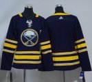 Wholesale Cheap Adidas Sabres Blank Navy Blue Home Authentic Women's Stitched NHL Jersey