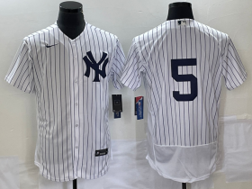 Wholesale Cheap Men\'s New York Yankees #5 Joe DiMaggio White Flex Base Stitched Baseball Jersey