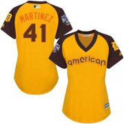 Wholesale Cheap Tigers #41 Victor Martinez Gold 2016 All-Star American League Women's Stitched MLB Jersey