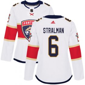 Wholesale Cheap Adidas Panthers #6 Anton Stralman White Road Authentic Women\'s Stitched NHL Jersey