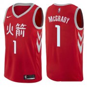 Wholesale Cheap Houston Rockets #1 Tracy McGrady Red Nike NBA Men's Stitched Swingman Jersey City Edition