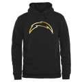 Wholesale Cheap Men's Los Angeles Chargers Pro Line Black Gold Collection Pullover Hoodie