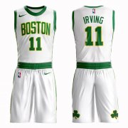 Wholesale Cheap Boston Celtics #11 Kyrie Irving White Nike NBA Men's City Authentic Edition Suit Jersey