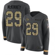 Wholesale Cheap Nike Giants #29 Xavier McKinney Anthracite Salute to Service Women's Stitched NFL Limited Therma Long Sleeve Jersey