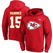 Wholesale Cheap Men's Kansas City Chiefs #15 Patrick Mahomes Red Super Bowl LVII Big & Tall Name & Number Pullover Hoodie
