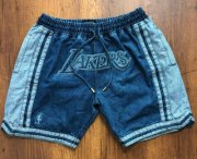 Wholesale Cheap Men's Los Angeles Lakers Light Blue Pockets Swingman Shorts