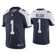 Wholesale Cheap Men's Dallas Cowboys #1 Cedrick Wilson Navy Thanksgiving Vapor Limited Stitched Jersey