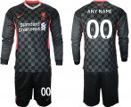 Wholesale Cheap Men 2021 Liverpool away long sleeves custom soccer jerseys