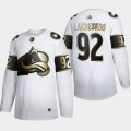 Wholesale Cheap Colorado Avalanche #92 Gabriel Landeskog Men's Adidas White Golden Edition Limited Stitched NHL Jersey